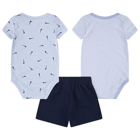 Nike Βρεφικό σετ Essentials Striped Swoosh Set 3 pcs